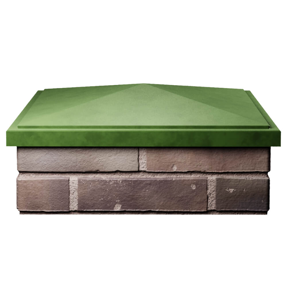 Колпак Zking БонаМоно Зеленый на столб 2х2 кирпича (515х515, 530х530мм) Бийск фото