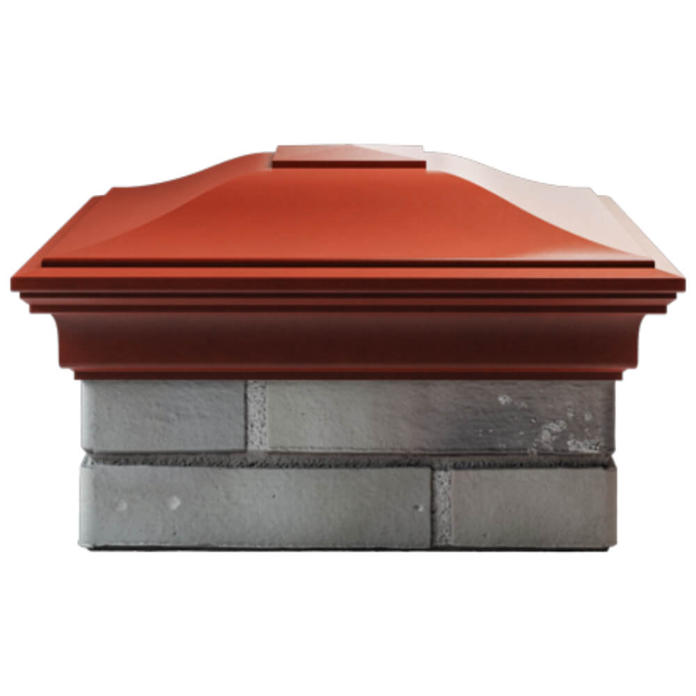 Колпак Zking Монблан Красный на столб 1.5х1.5 кирпича (385х385мм) Бийск фото