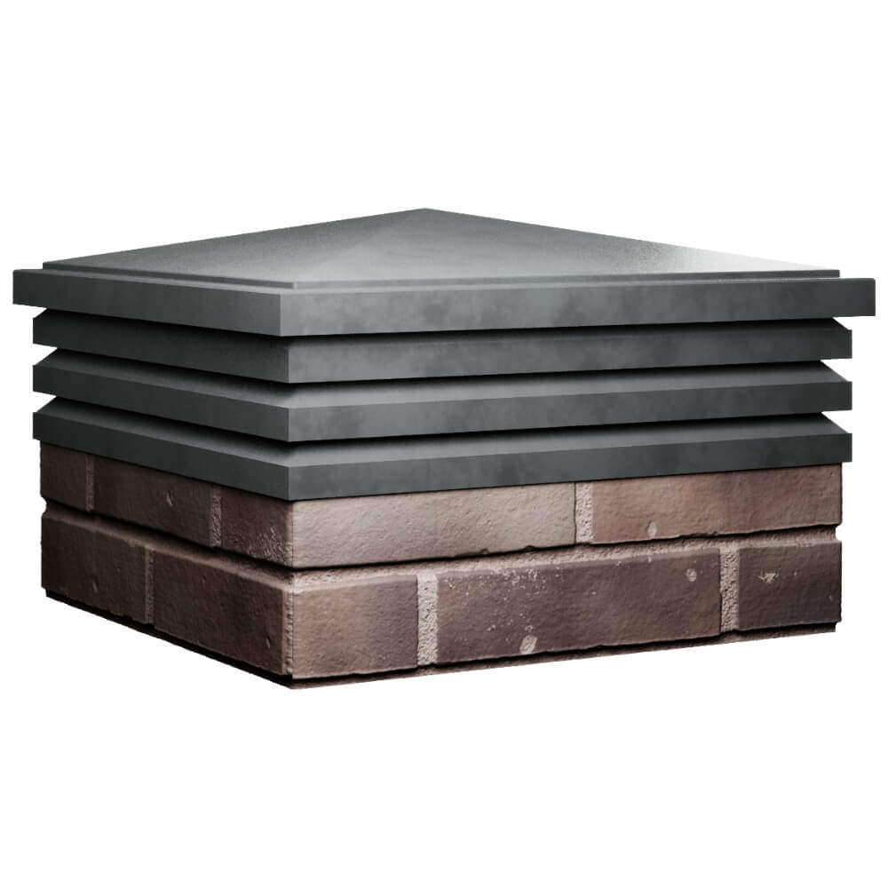 Колпак Zking Бона ХайТек Серый на столб 2х2 кирпича (513х513мм) в Бийске фото