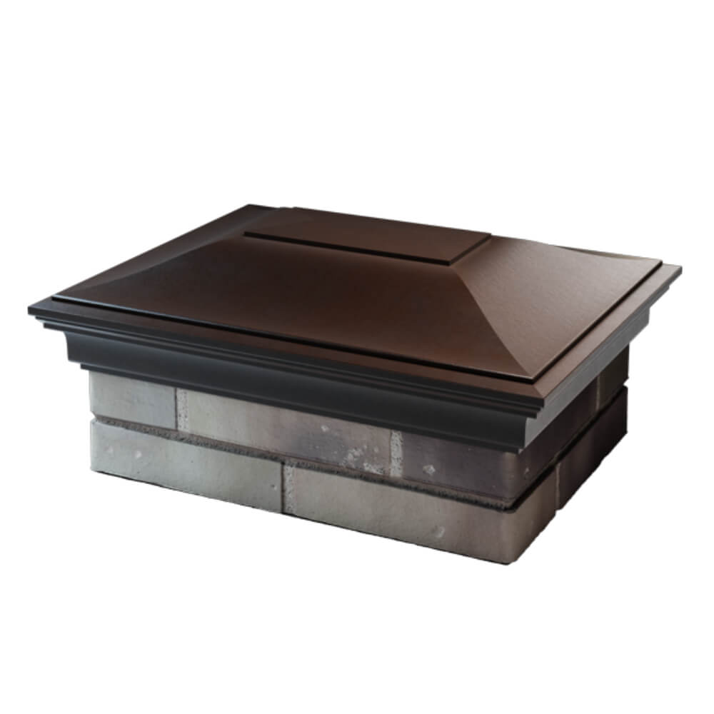 Колпак Zking Монблан Коричневый на столб 2х1.5 кирпича (515х385мм) в Бийске фото