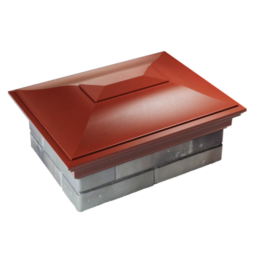 Колпак Zking Монблан Красный на столб 2х1.5 кирпича (515х385мм) Бийск фото