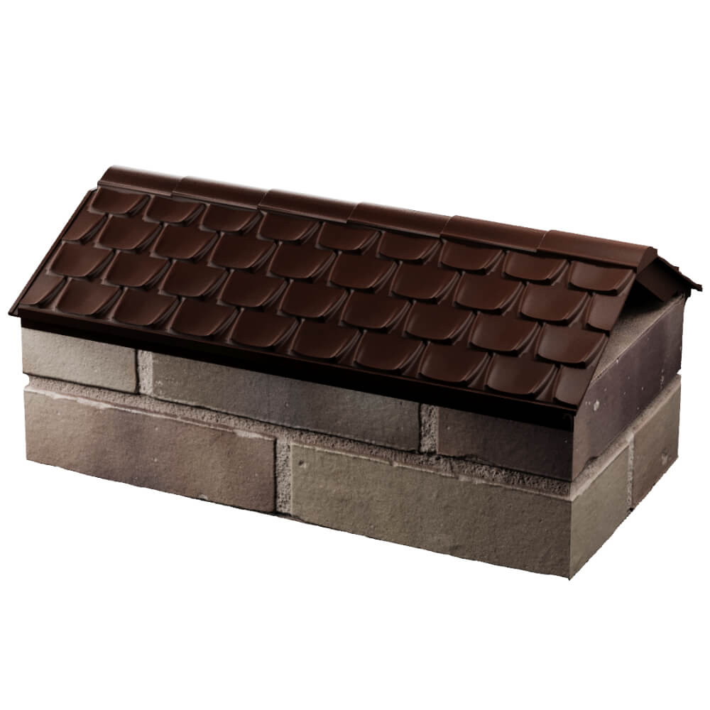 Парапет Zking Эльбрус Коричневый с посадкой на 1 кирпич (255мм) в Бийске фото