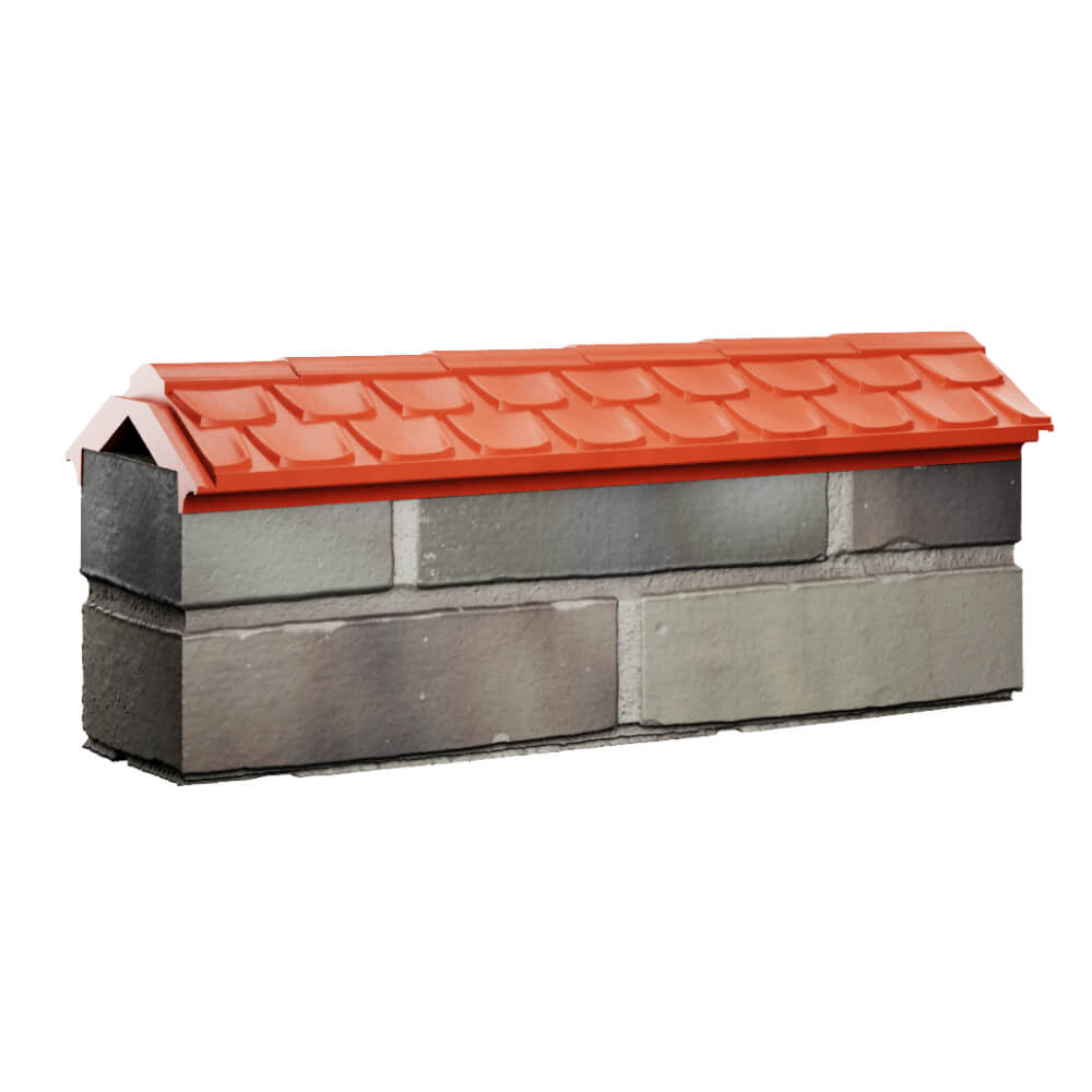 Парапет Zking Эльбрус Красный с посадкой на 0.5 кирпича (130мм) Бийск фото
