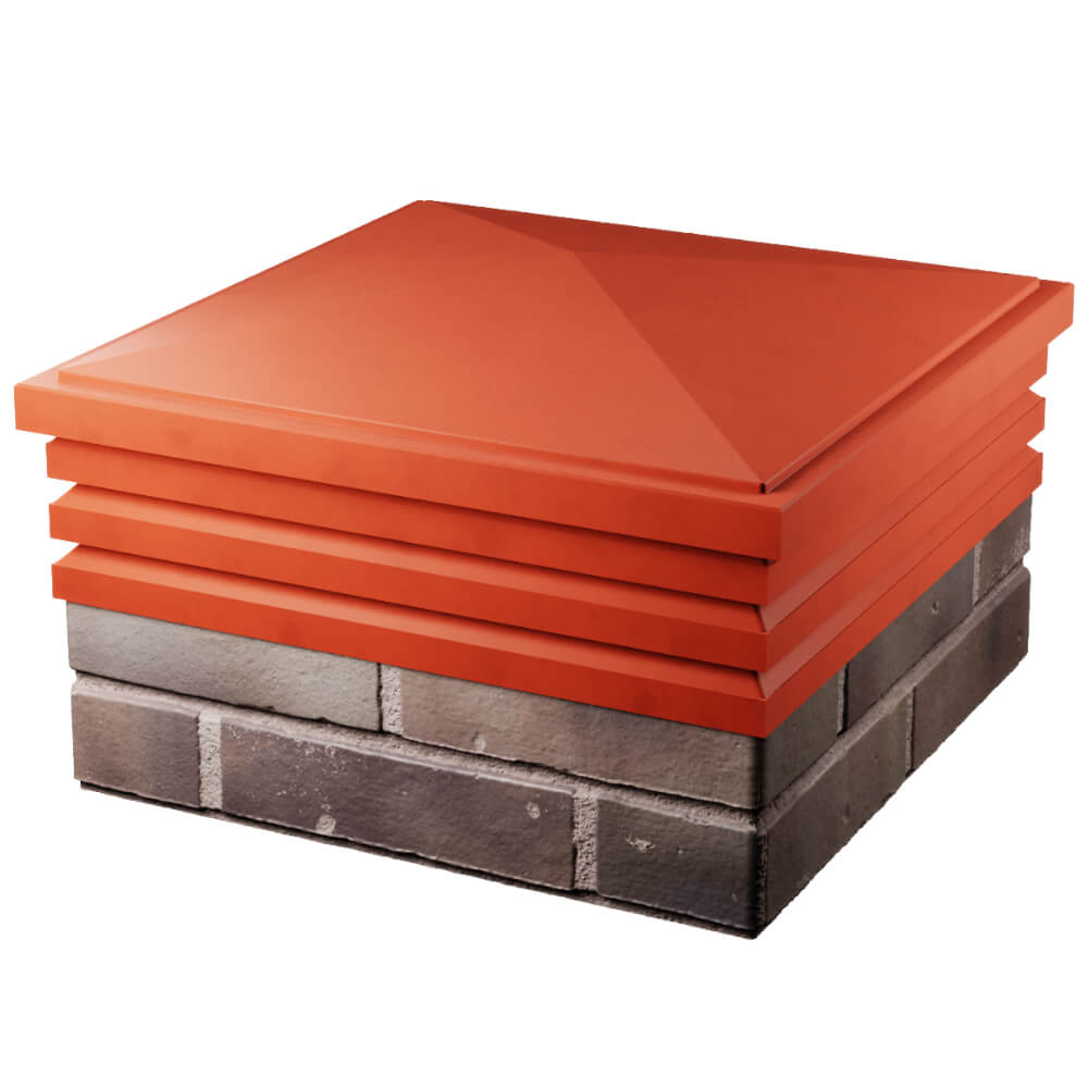 Колпак Zking Бона ХайТек Красный на столб 2х2 кирпича (513х513мм) в Бийске фото