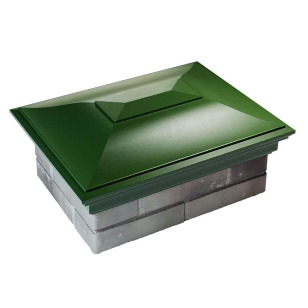 Колпак Zking Монблан Зеленый на столб 2х1.5 кирпича (515х385мм) Бийск фото