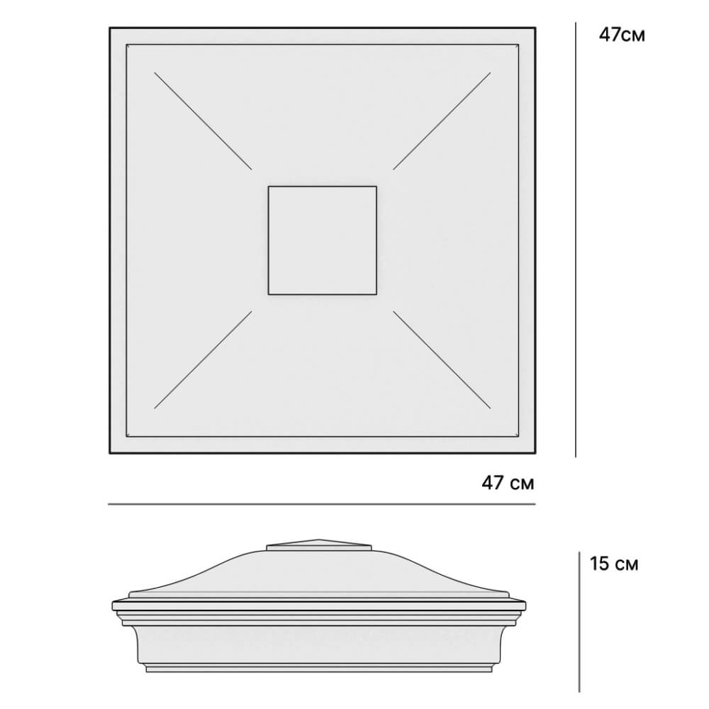 Колпак Zking Монблан Коричневый на столб 1.5х1.5 кирпича (385х385мм) в Бийске фото