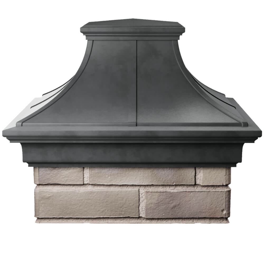 Колпак Zking Монблан Премиум Серый на столб 1.5х1.5 кирпича (385х385мм) Бийск фото