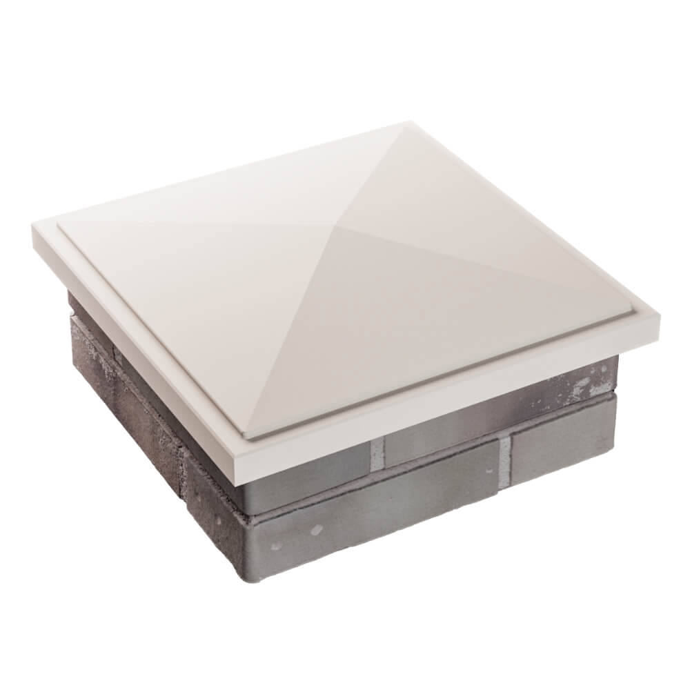 Колпак Zking БонаМоно Бежевый на столб 1.5х1.5 кирпича (385х385, 400х400мм) в Бийске фото