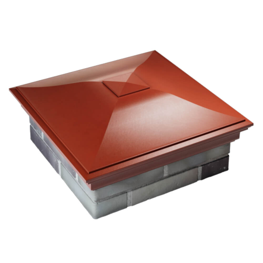 Колпак Zking Монблан Красный на столб 2х2 кирпича (515х515мм) Бийск фото