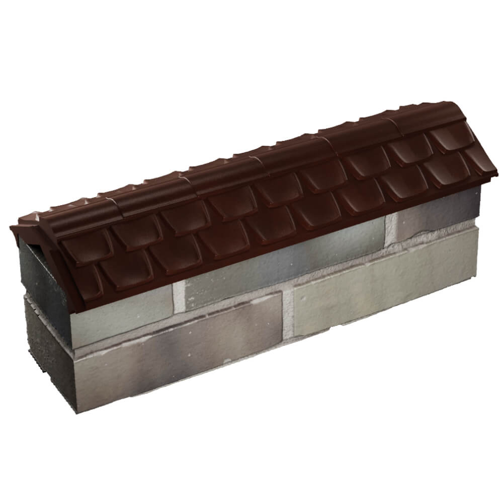 Парапет Zking Эльбрус Коричневый с посадкой на 0.5 кирпича (130мм) в Бийске фото
