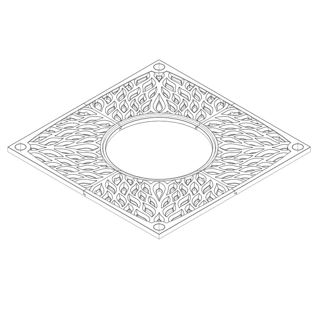 Приствольная решетка для дерева ZKING CRUST 2х2м Черная в Бийске фото