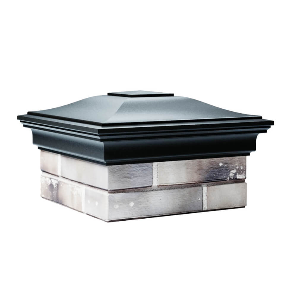 Колпак Zking Монблан Черный на столб 1.5х1.5 еврокирпича 0.7НФ (355х355мм) в Бийске фото