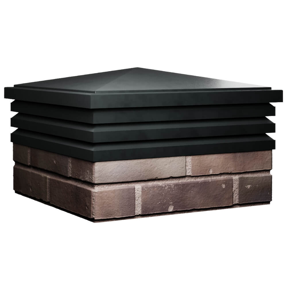 Колпак Zking Бона ХайТек Черный на столб 2х2 кирпича (513х513мм) в Бийске фото