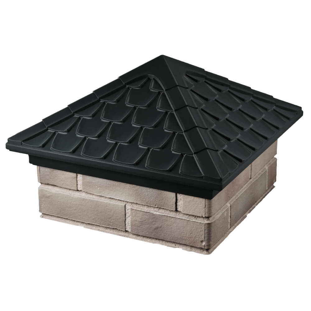 Колпак Zking Эльбрус Черный на столб 1.5х1.5 кирпича (385х385мм) в Бийске фото