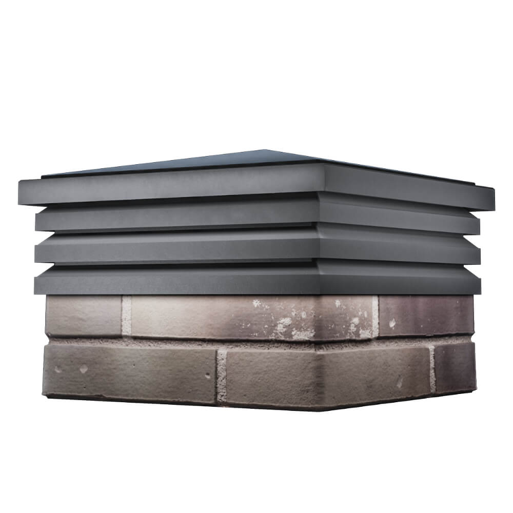 Колпак Zking Бона ХайТек Серый на столб 1.5х1.5 кирпича (385х385мм) в Бийске фото