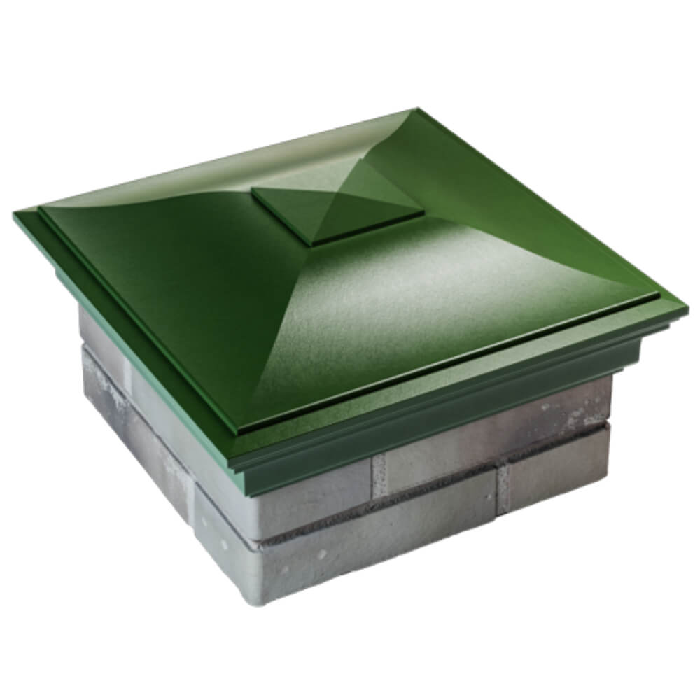 Колпак Zking Монблан Зеленый на столб 1.5х1.5 кирпича (385х385мм) в Бийске фото