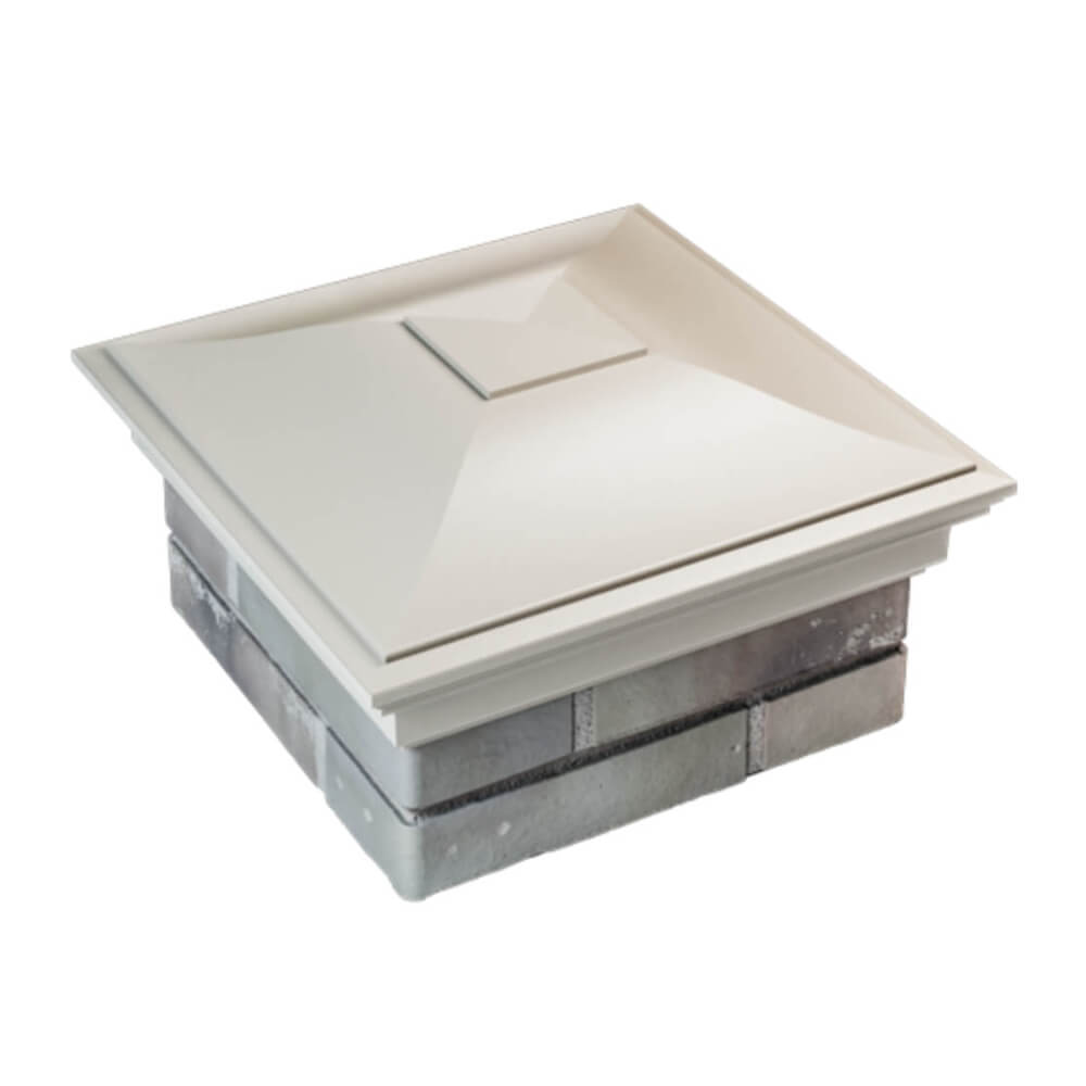 Колпак Zking Монблан Бежевый на столб 1.5х1.5 еврокирпича 0.7НФ (355х355мм) в Бийске фото