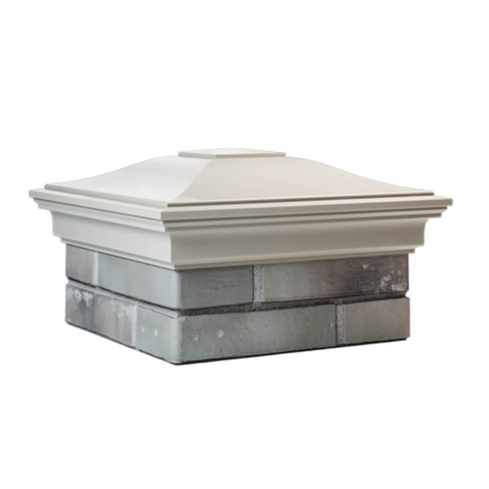 Колпак Zking Монблан Бежевый на столб 1.5х1.5 еврокирпича 0.7НФ (355х355мм) в Бийске фото