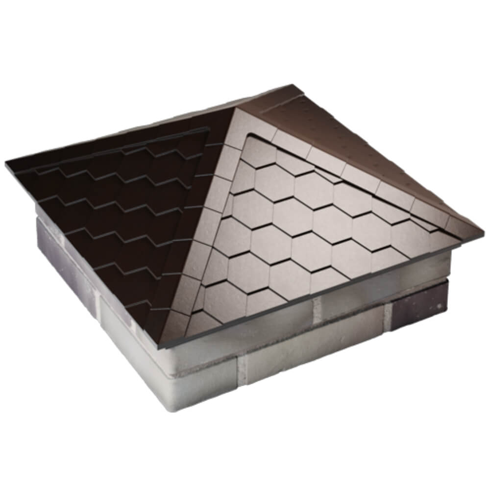 Колпак Zking Эверест Коричневый на столб 2х2 кирпича (535х535мм) Бийск фото
