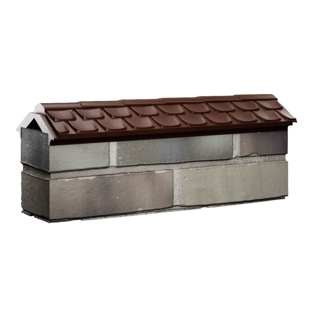 Парапет Zking Эльбрус Коричневый с посадкой на 0.5 кирпича (130мм) Бийск фото