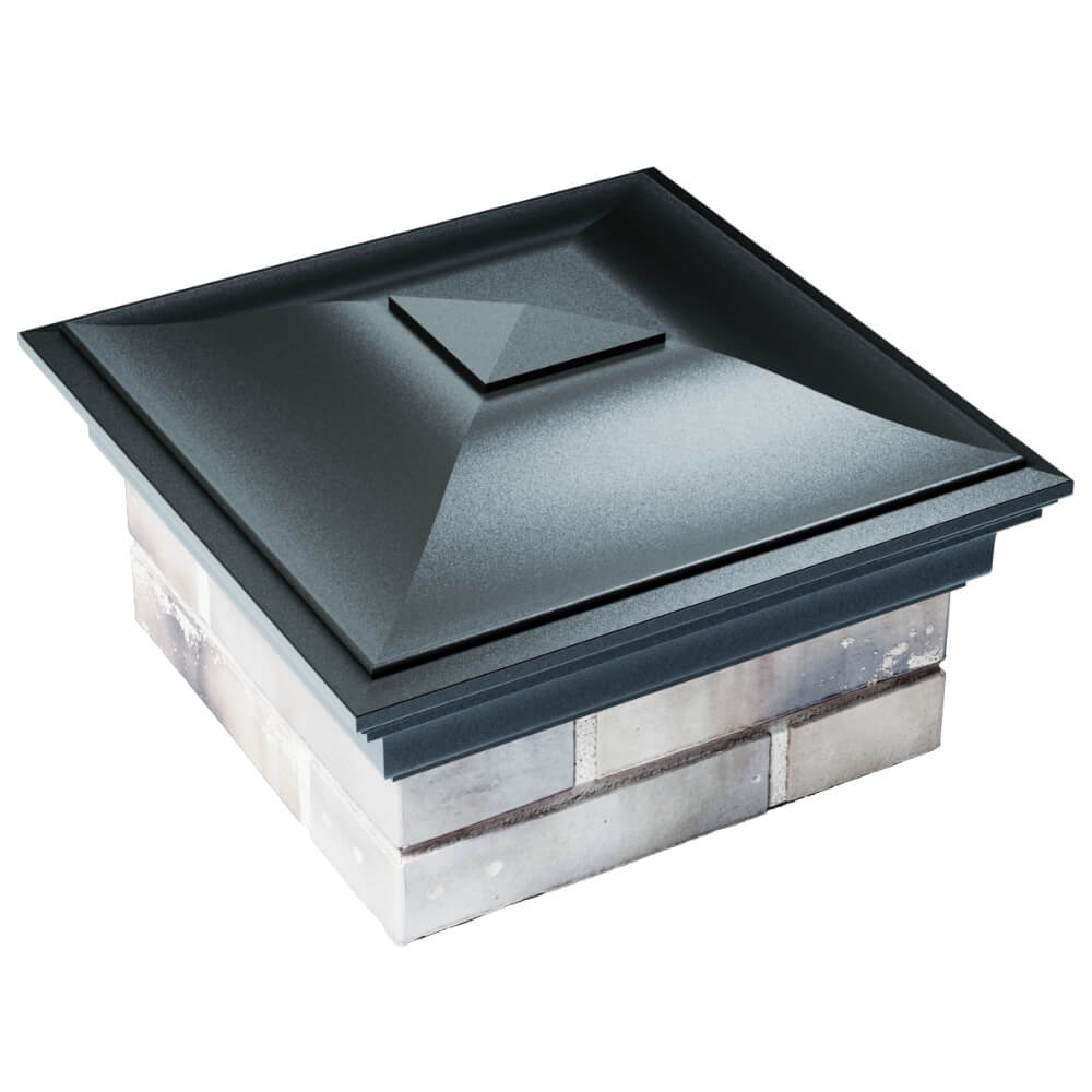 Колпак Zking Монблан Черный на столб 1.5х1.5 кирпича (385х385мм) в Бийске фото