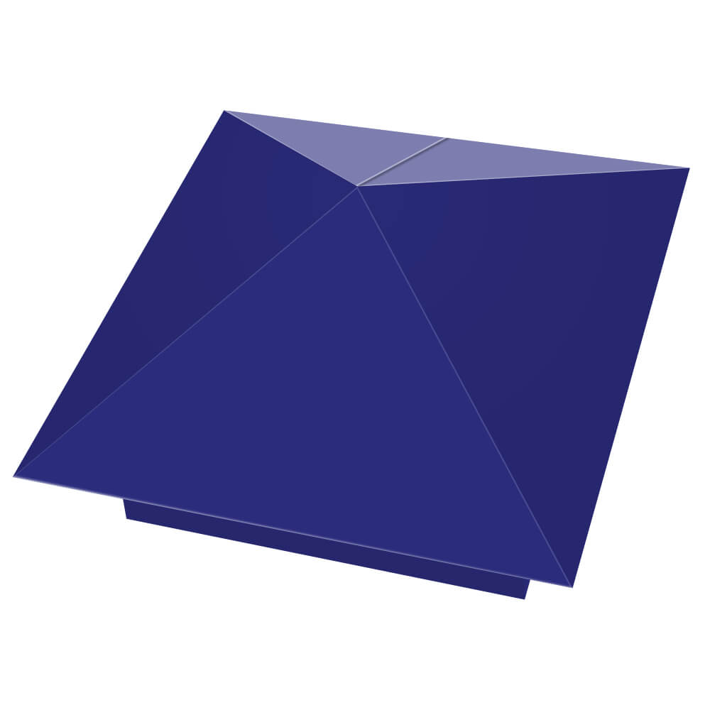 Колпак металлический 400х400мм RAL5002 Синий Ультрамарин заборный Бийск фото