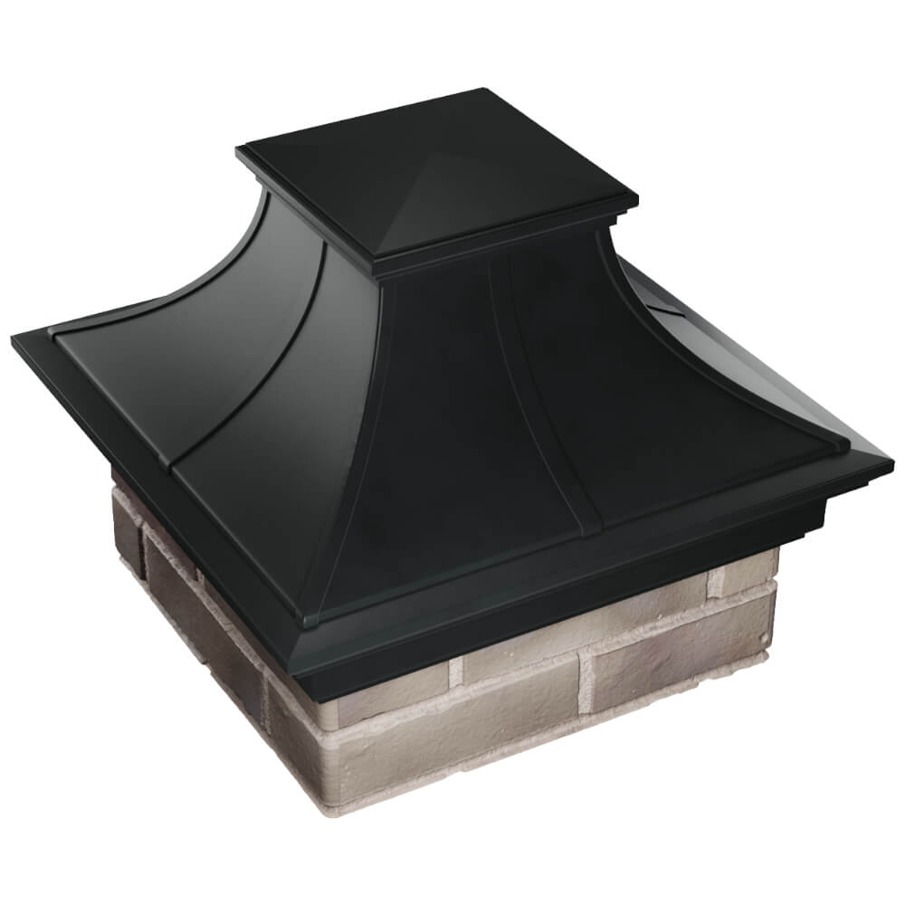 Колпак Zking Монблан Премиум Черный на столб 1.5х1.5 кирпича (385х385мм) в Бийске фото