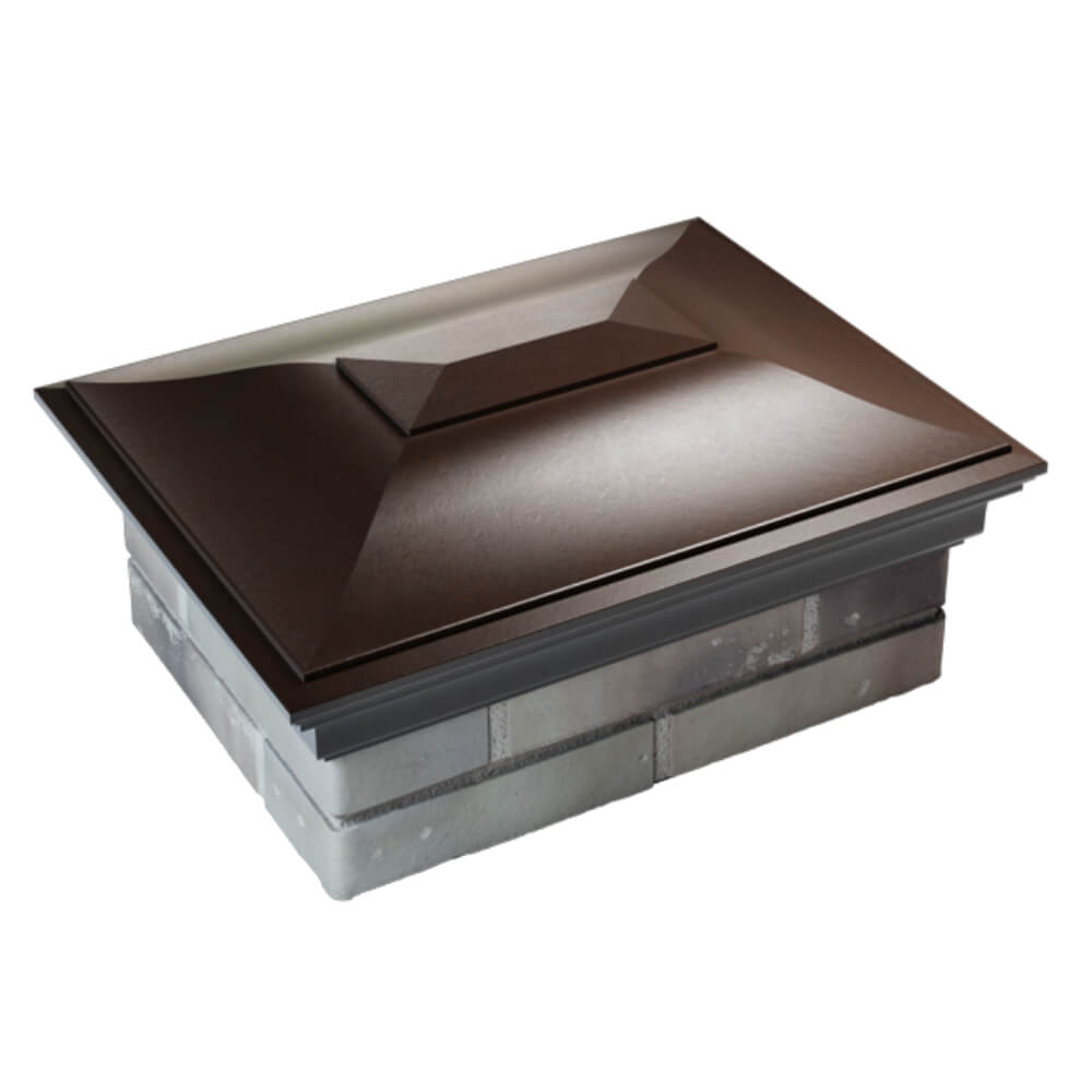 Колпак Zking Монблан Коричневый на столб 2х1.5 кирпича (515х385мм) Бийск фото