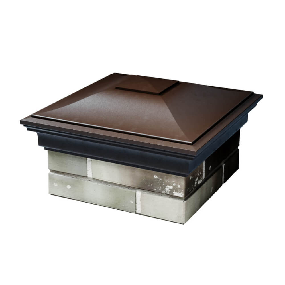 Колпак Zking Монблан Коричневый на столб 1.5х1.5 еврокирпича 0.7НФ (355х355мм) в Бийске фото