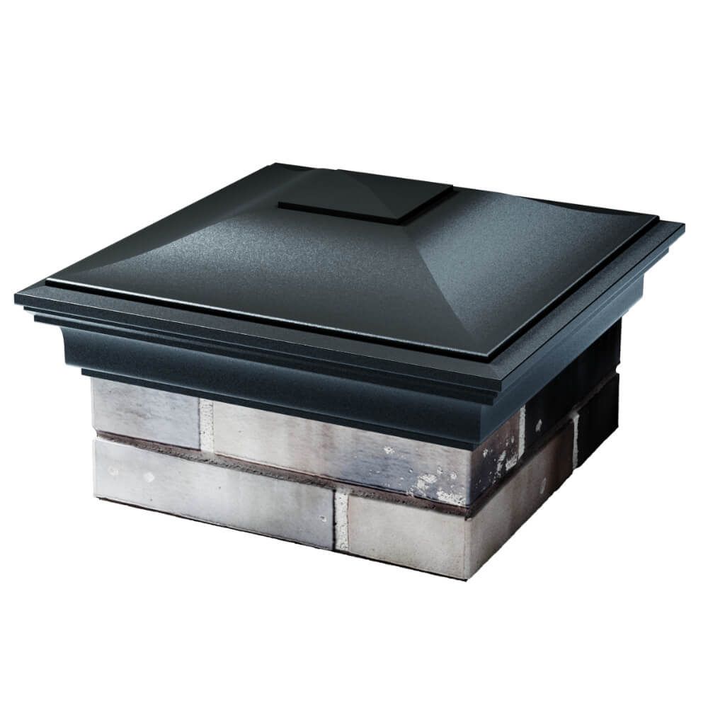 Колпак Zking Монблан Черный на столб 1.5х1.5 кирпича (385х385мм) в Бийске фото