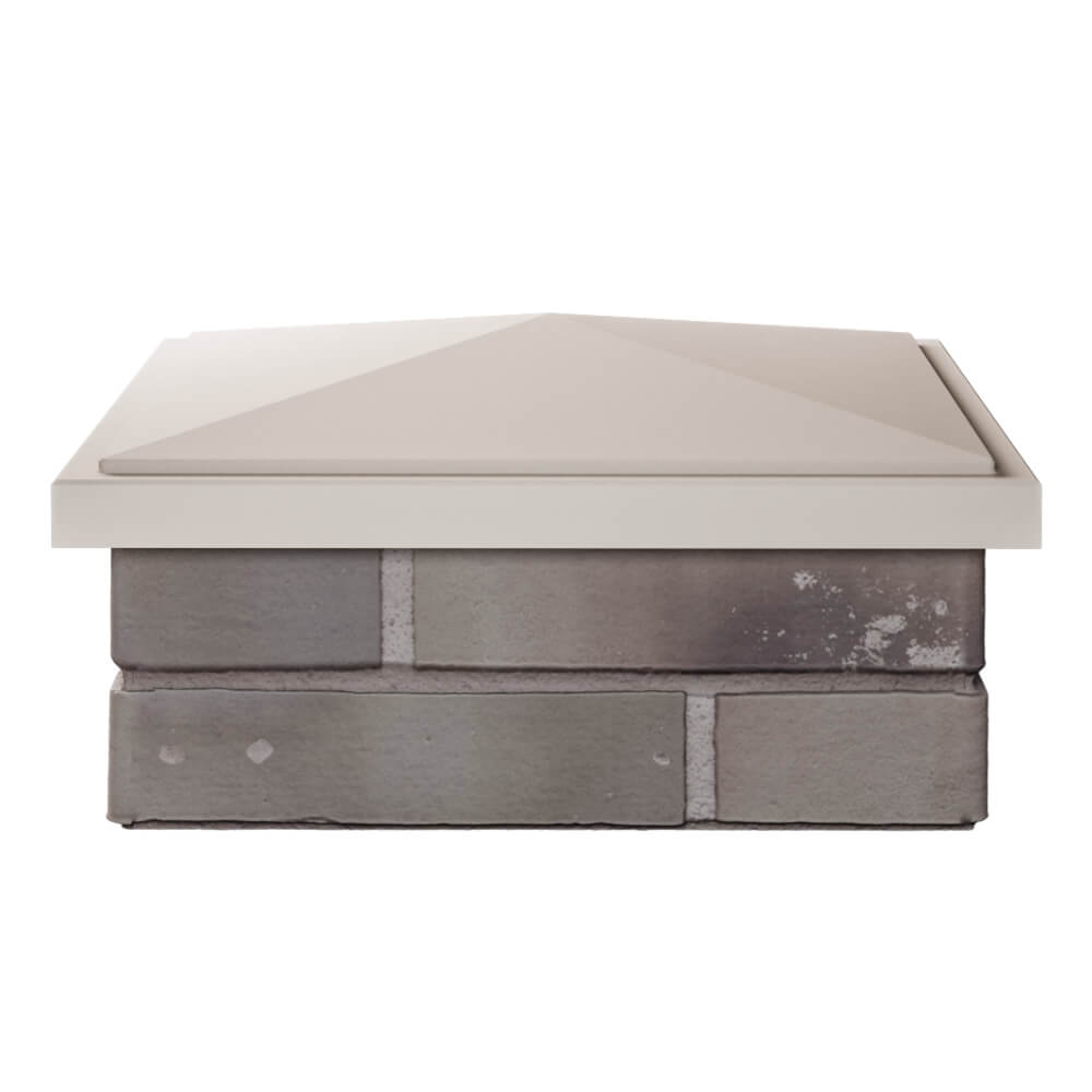 Колпак Zking БонаМоно Бежевый на столб 1.5х1.5 кирпича (385х385, 400х400мм) Бийск фото