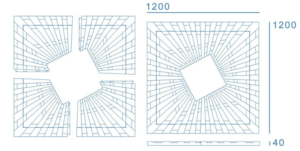 Приствольная решетка для дерева ZKING ATMOSPHERE 1.2х1.2м Зеленая в Бийске фото