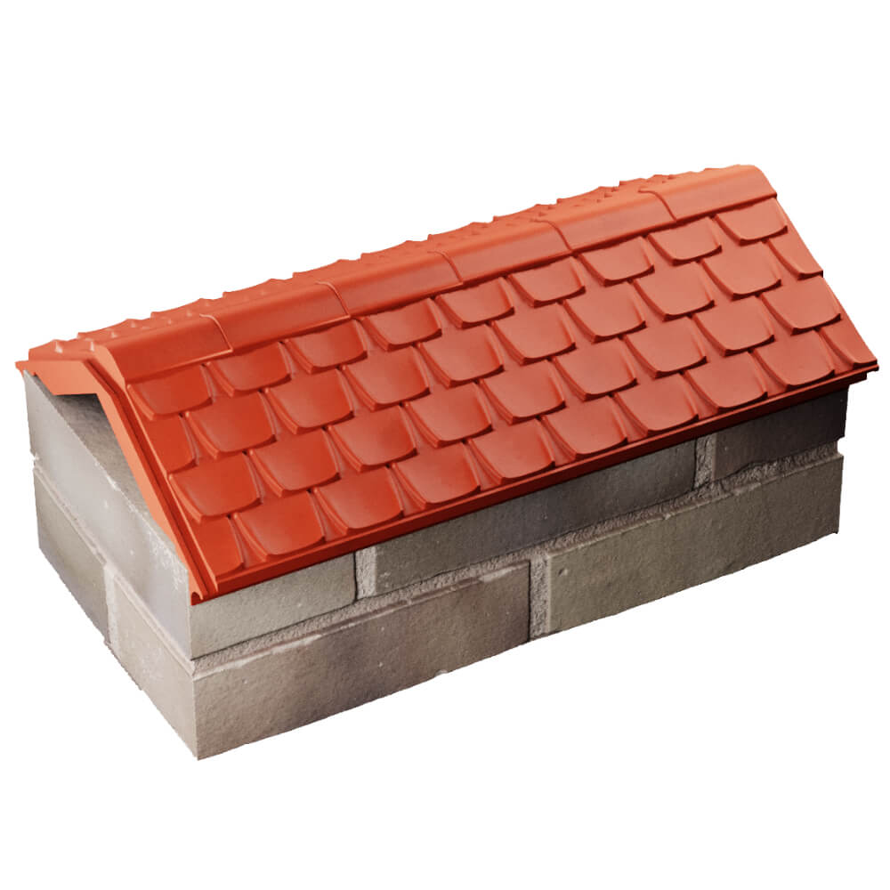 Парапет Zking Эльбрус Красный с посадкой на 1 кирпич (255мм) в Бийске фото