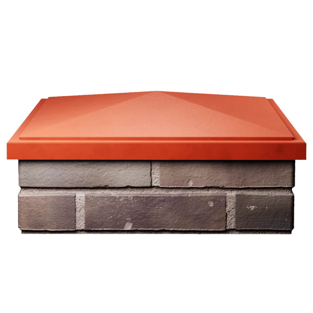 Колпак Zking БонаМоно Красный на столб 2х2 кирпича (515х515, 530х530мм) Бийск фото