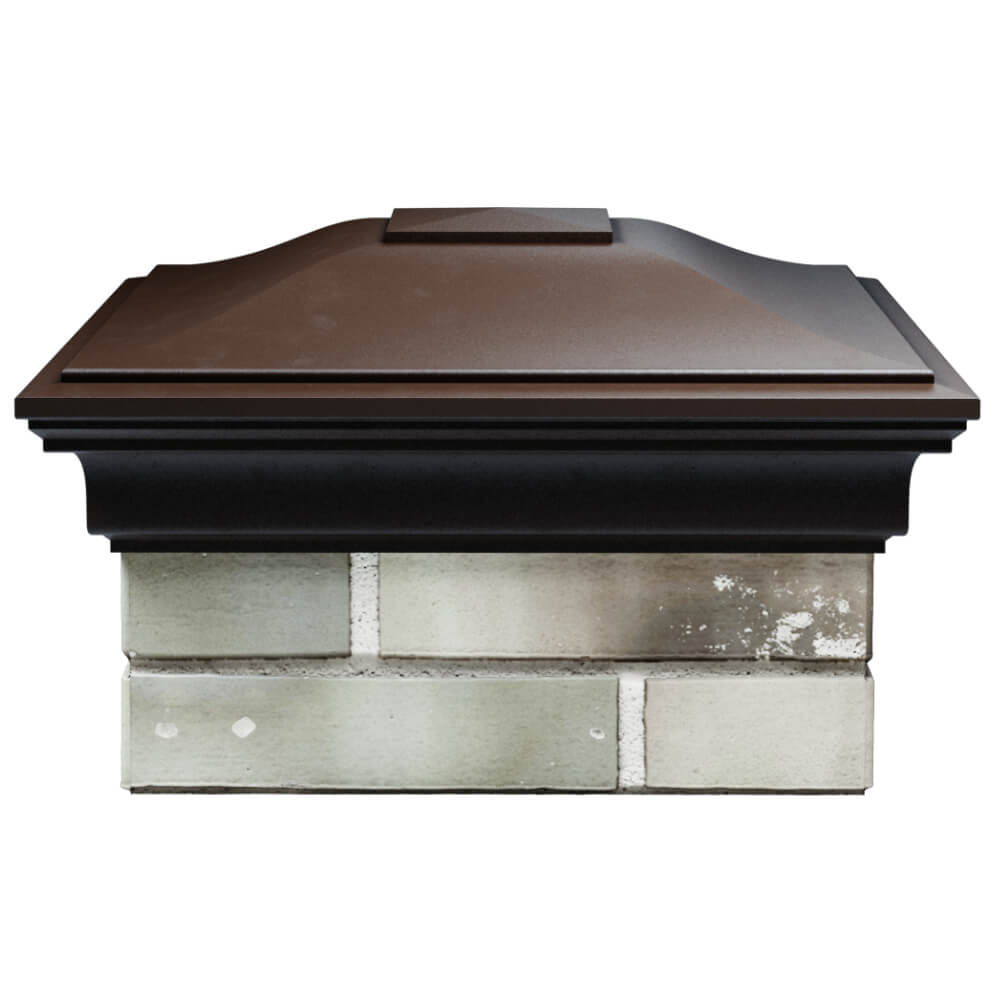 Колпак Zking Монблан Коричневый на столб 1.5х1.5 кирпича (385х385мм) Бийск фото