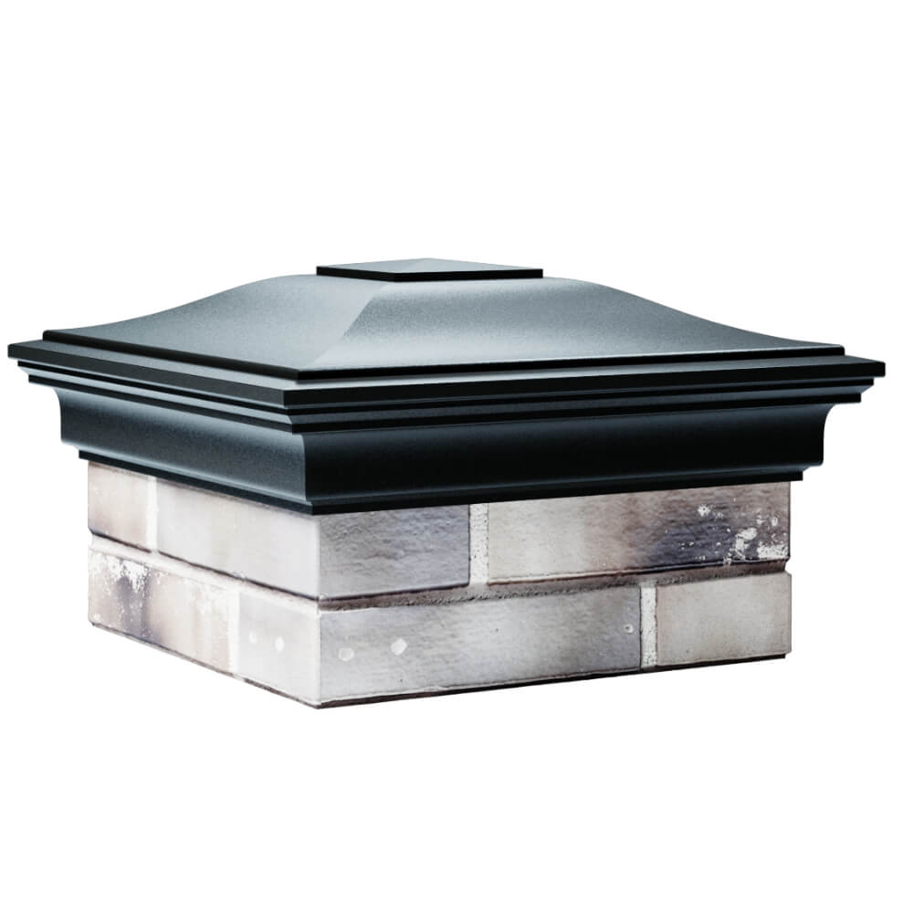 Колпак Zking Монблан Черный на столб 1.5х1.5 кирпича (385х385мм) в Бийске фото