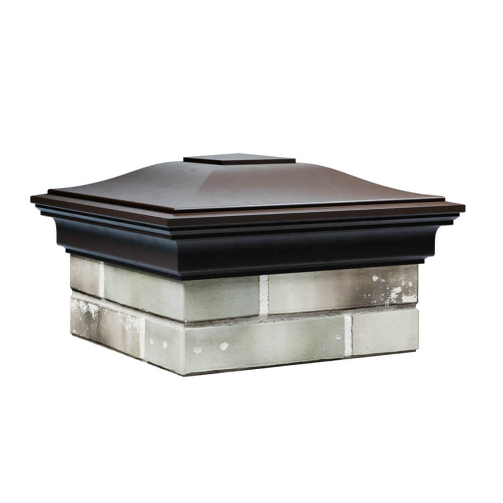 Колпак Zking Монблан Коричневый на столб 1.5х1.5 еврокирпича 0.7НФ (355х355мм) в Бийске фото