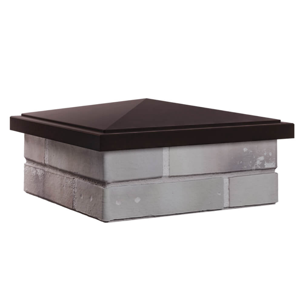 Колпак Zking БонаМоно Коричневый на столб 1.5х1.5 кирпича (385х385, 400х400мм) в Бийске фото