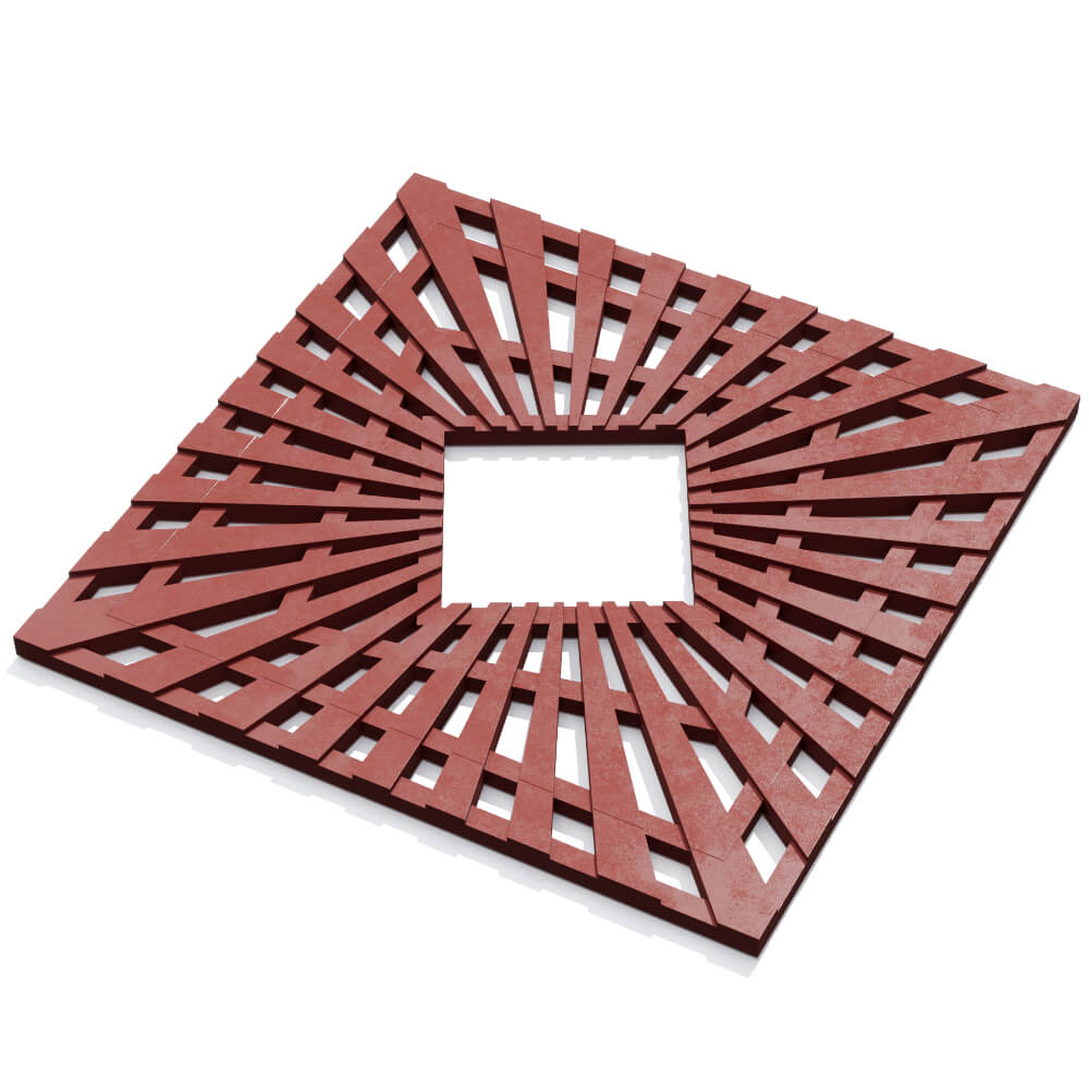 Приствольная решетка для дерева ZKING ATMOSPHERE 1.2х1.2м Красная в Бийске фото