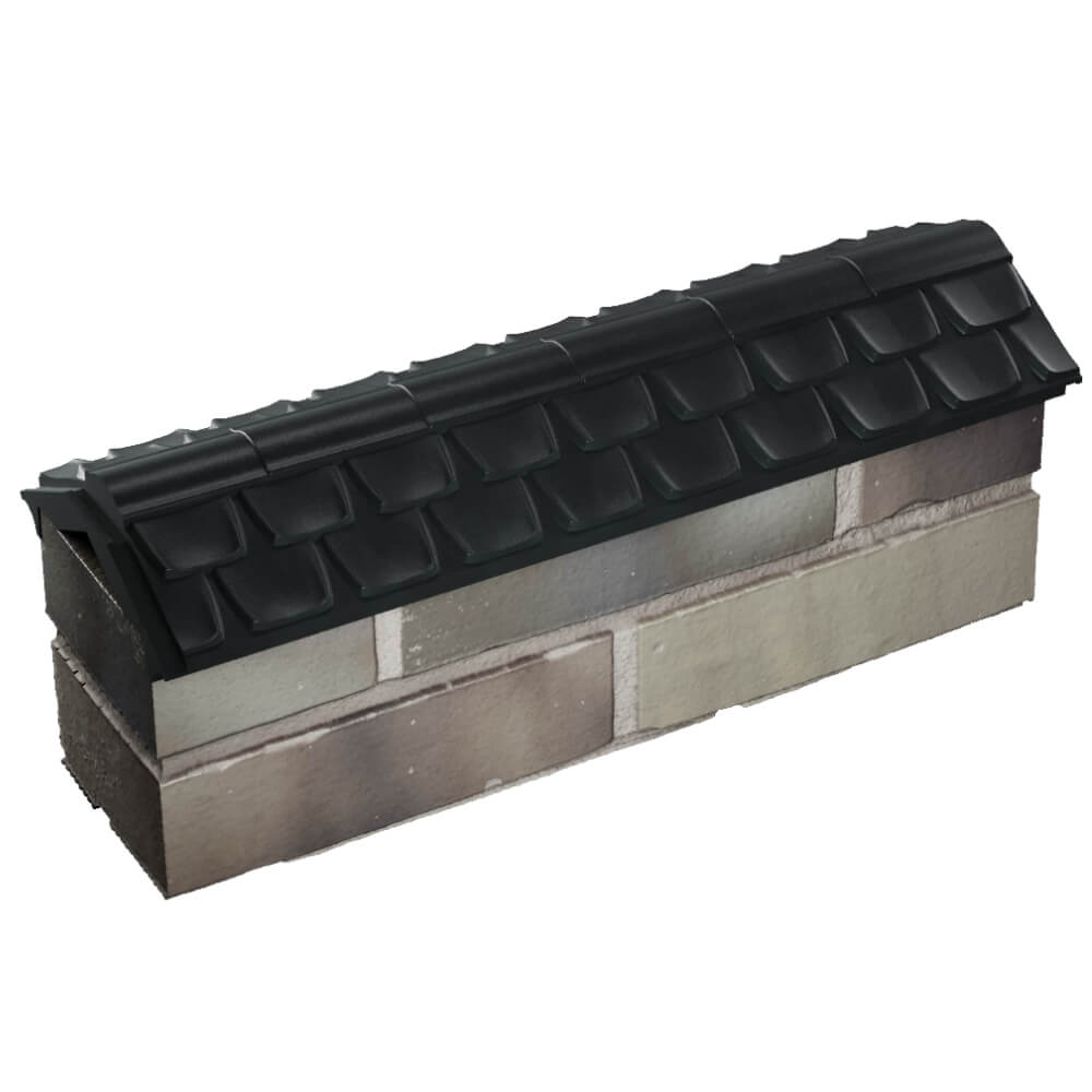 Парапет Zking Эльбрус Черный с посадкой на 0.5 кирпича (130мм) в Бийске фото