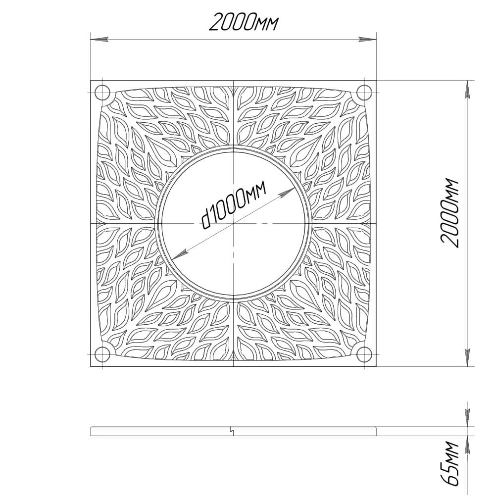 Приствольная решетка для дерева ZKING CRUST 2х2м Черная в Бийске фото