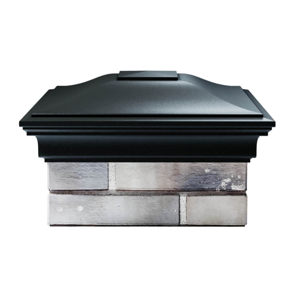 Колпак Zking Монблан Черный на столб 1.5х1.5 еврокирпича 0.7НФ (355х355мм) Бийск фото