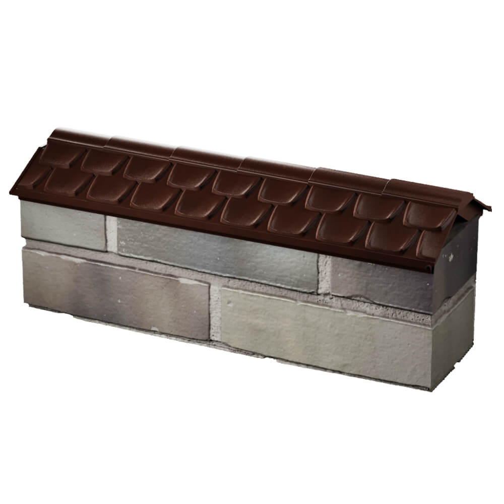 Парапет Zking Эльбрус Коричневый с посадкой на 0.5 кирпича (130мм) в Бийске фото