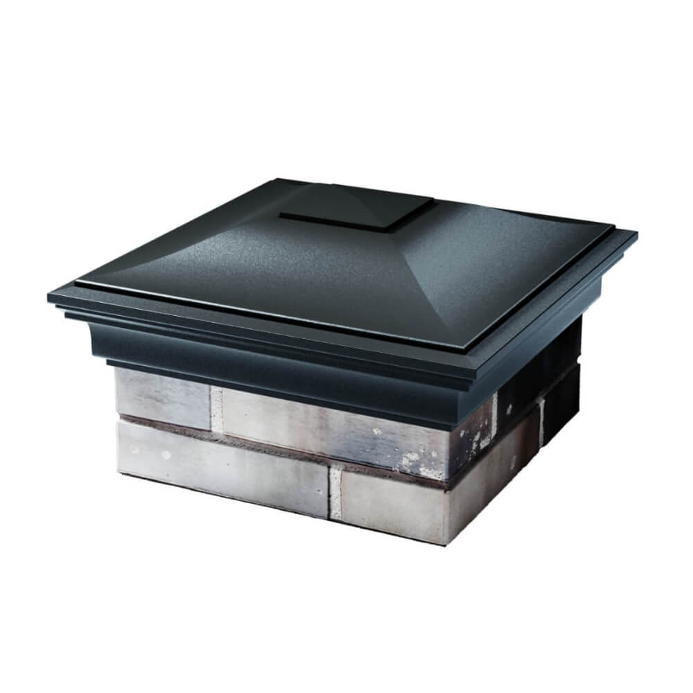 Колпак Zking Монблан Черный на столб 1.5х1.5 еврокирпича 0.7НФ (355х355мм) в Бийске фото