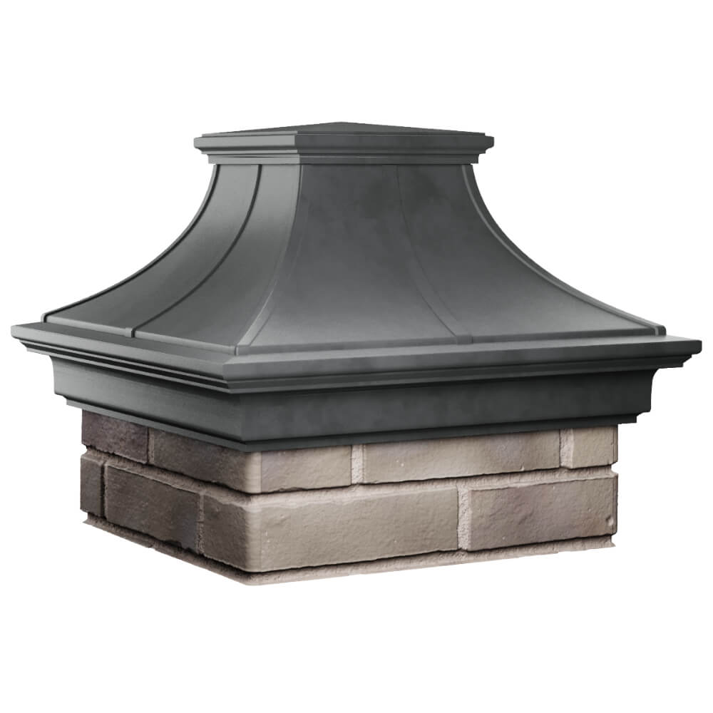 Колпак Zking Монблан Премиум Серый на столб 1.5х1.5 кирпича (385х385мм) в Бийске фото