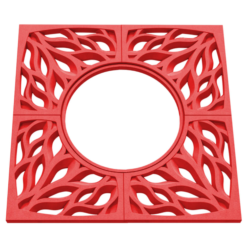 Приствольная решетка для дерева ZKING CRUST 1.2х1.2м Красная в Бийске фото