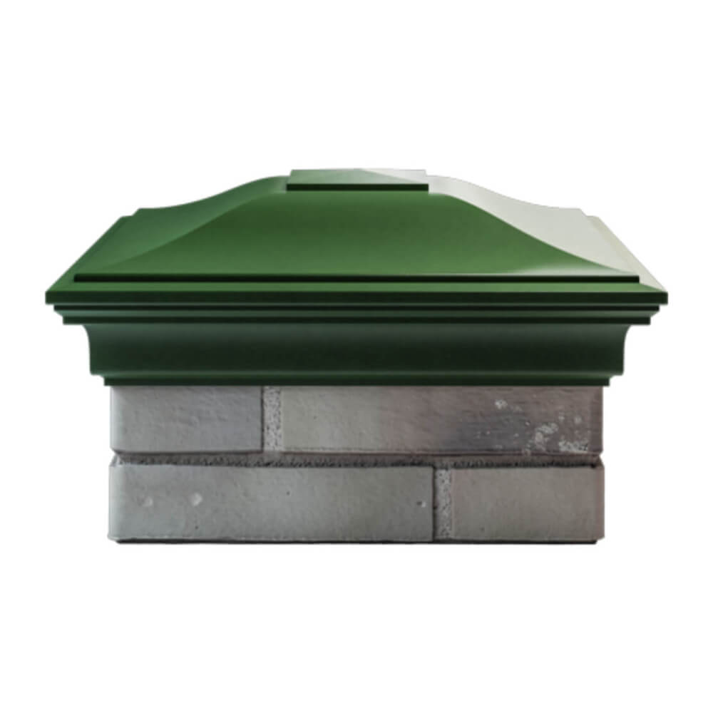 Колпак Zking Монблан Зеленый на столб 1.5х1.5 еврокирпича 0.7НФ (355х355мм) Бийск фото