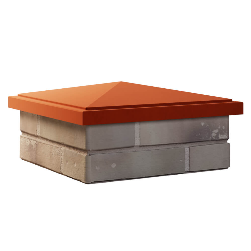 Колпак Zking БонаМоно Красный на столб 1.5х1.5 кирпича (385х385, 400х400мм) в Бийске фото