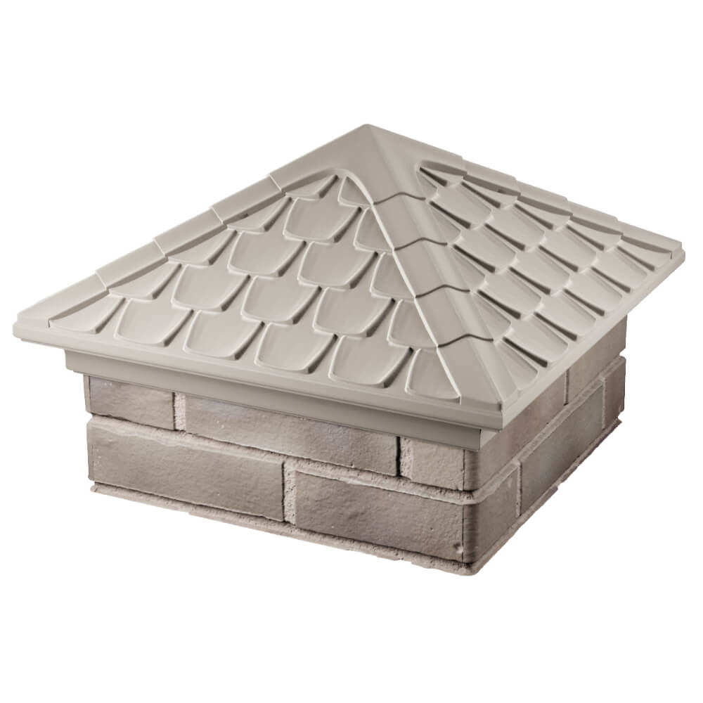 Колпак Zking Эльбрус Бежевый на столб 1.5х1.5 кирпича (385х385мм) в Бийске фото