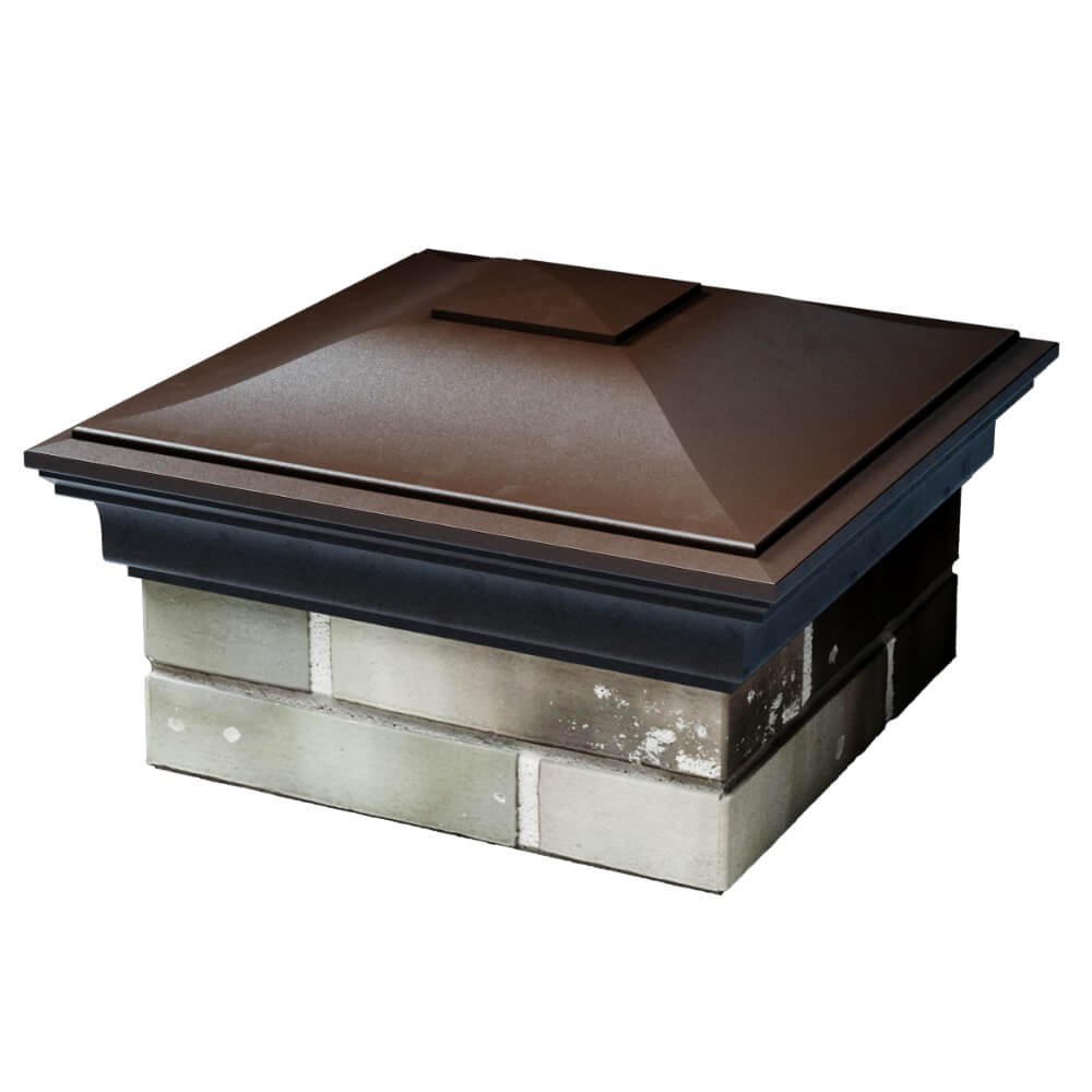 Колпак Zking Монблан Коричневый на столб 1.5х1.5 кирпича (385х385мм) в Бийске фото